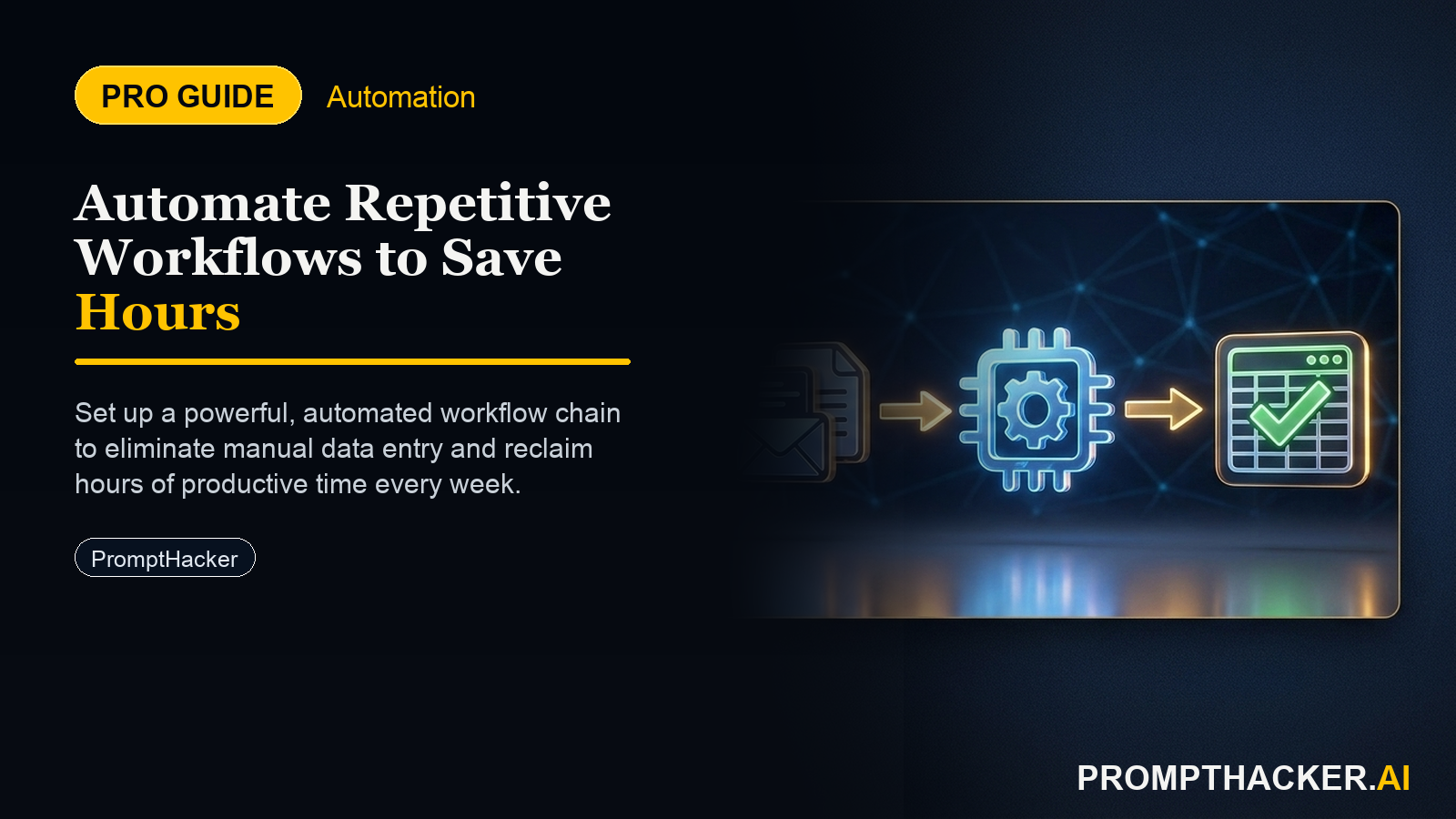 automate common workflow substantial time savings