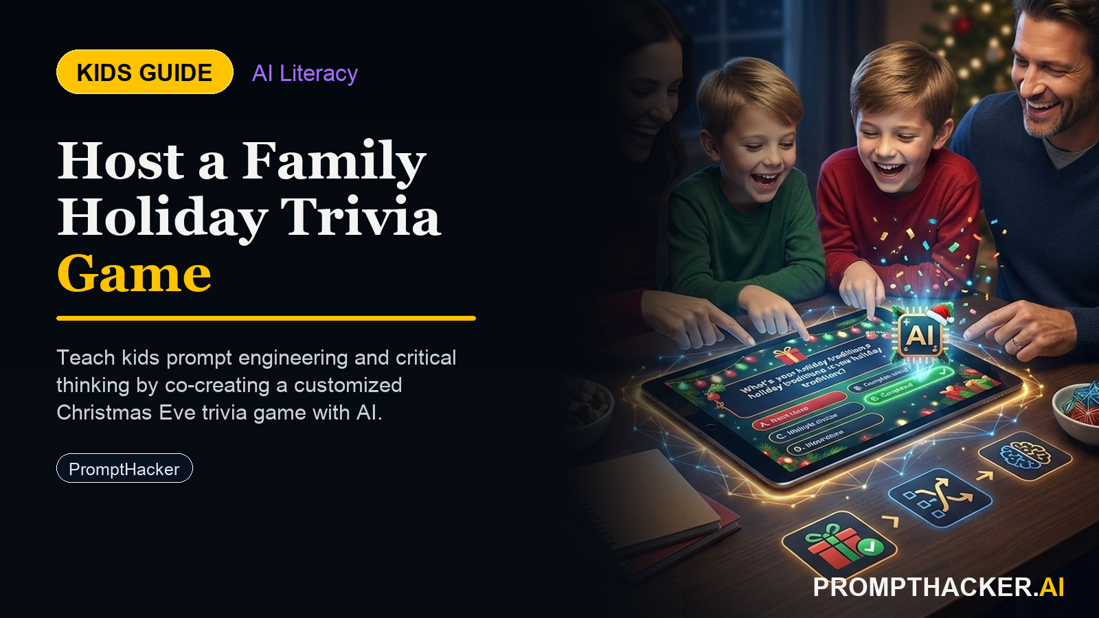 ai kids tip host holiday trivia game christmas eve