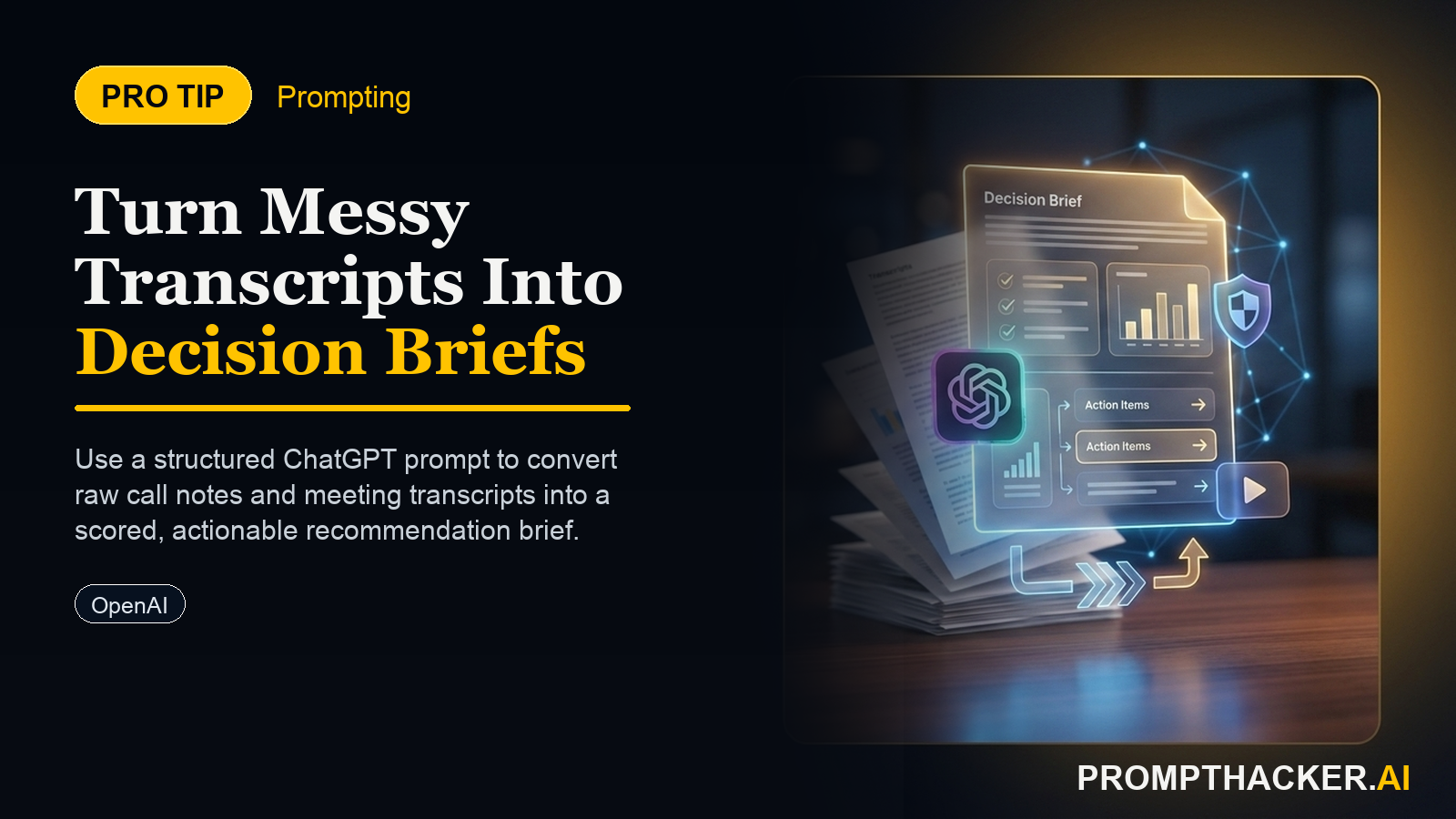 chatgpt decision brief prompt faster decisions