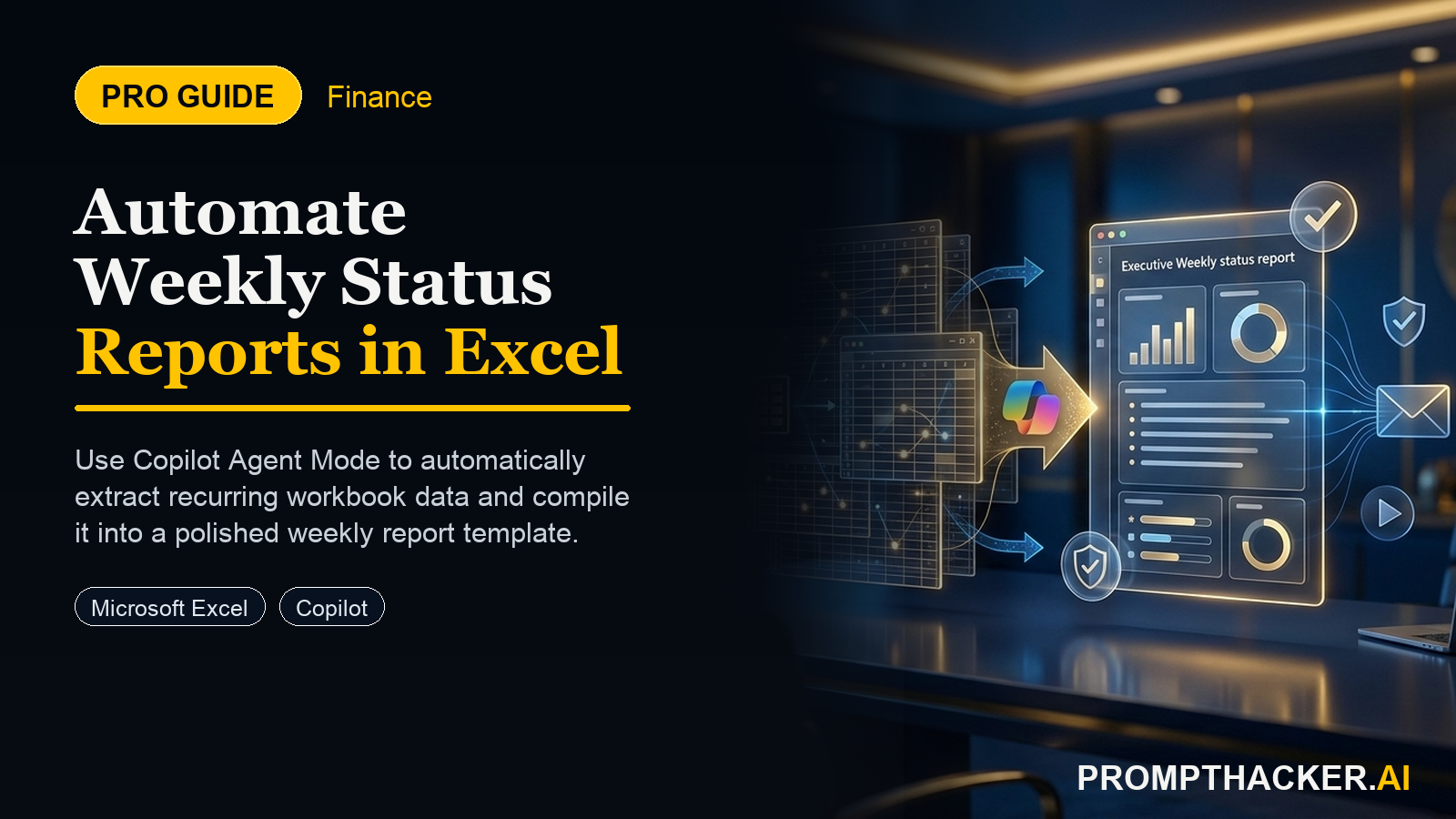 excel agent mode weekly status report template