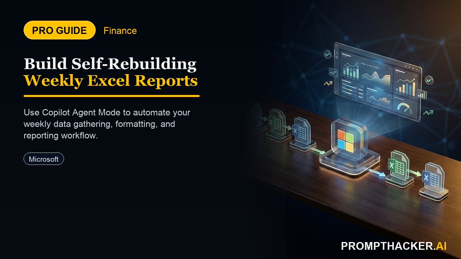 excel agent mode weekly reporting workbook