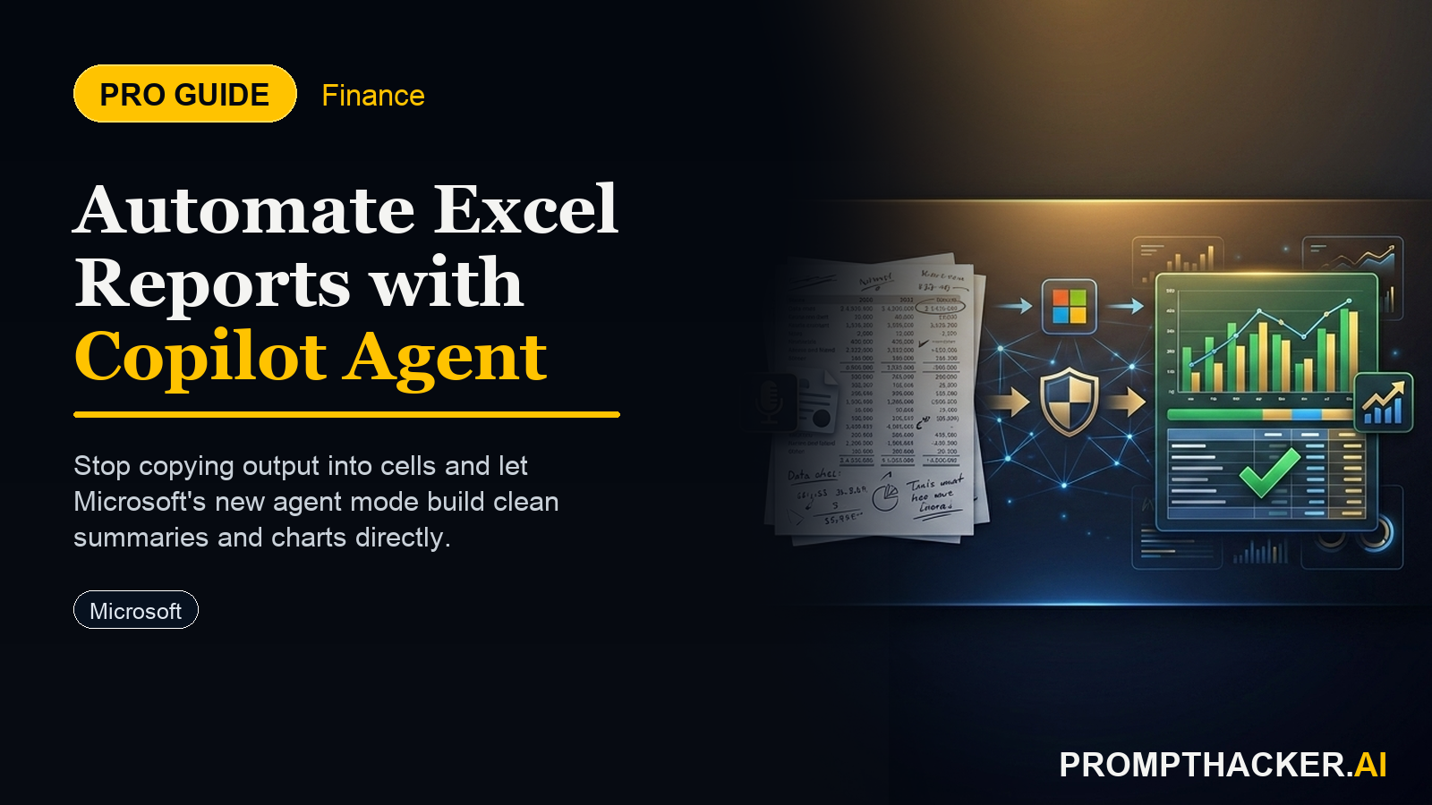 copilot agent mode excel build reports