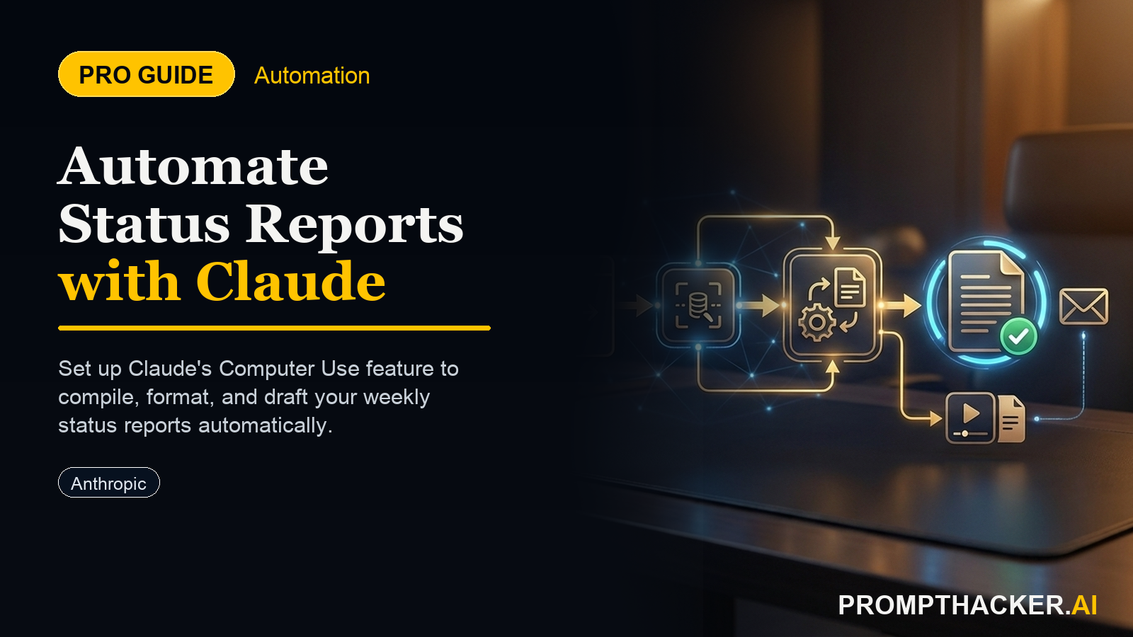 claude computer use automate weekly status report