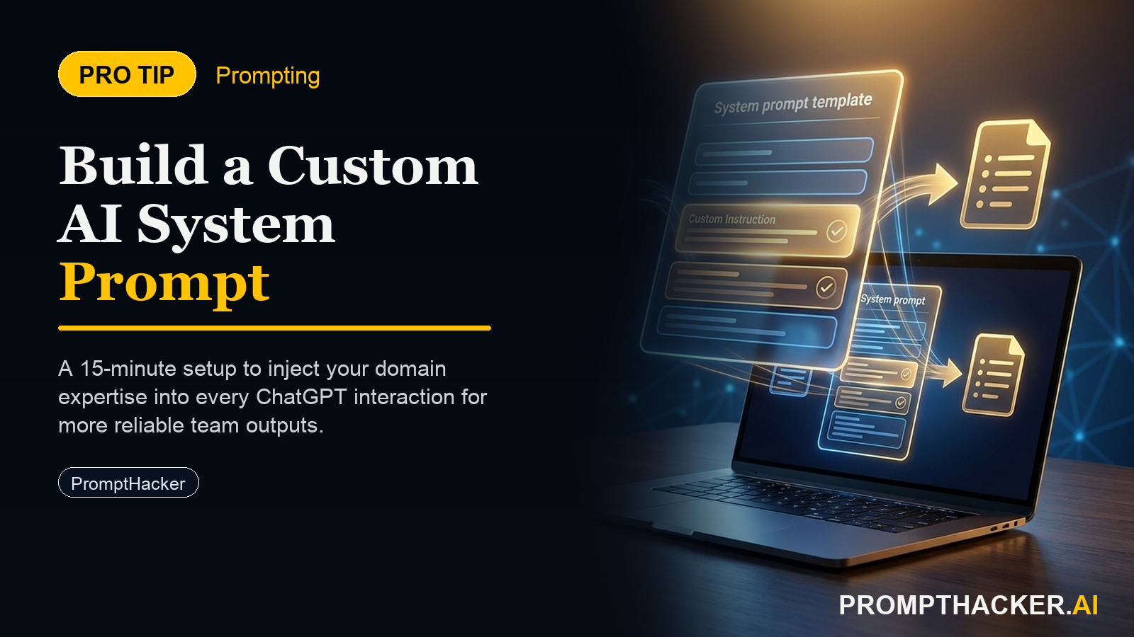 build custom ai system prompt domain expertise