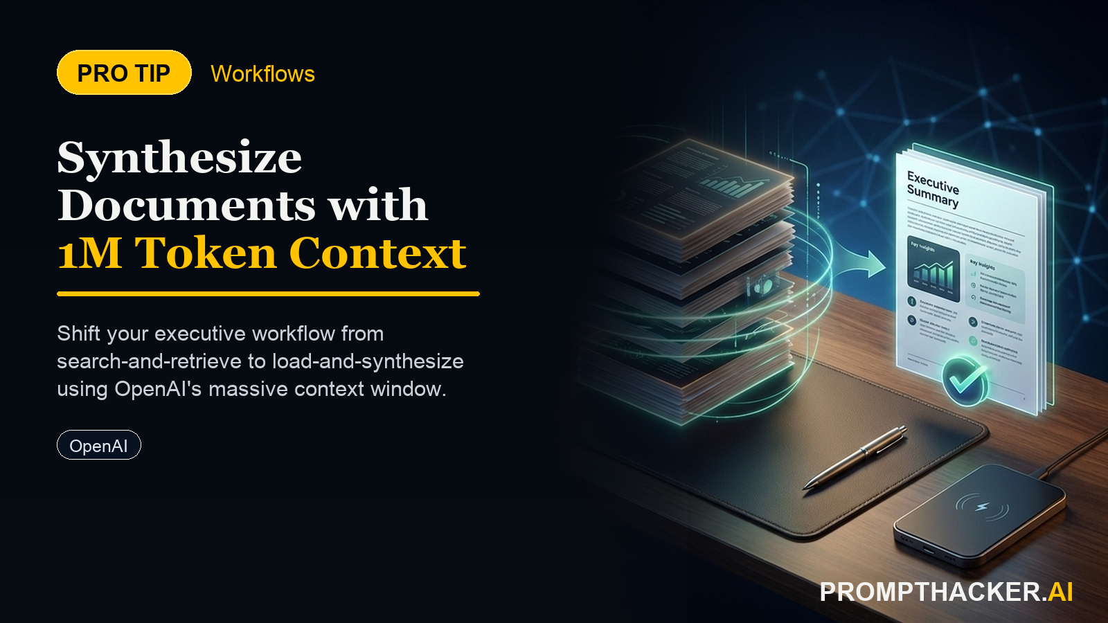 gpt 5 4 million token context window executive workflow
