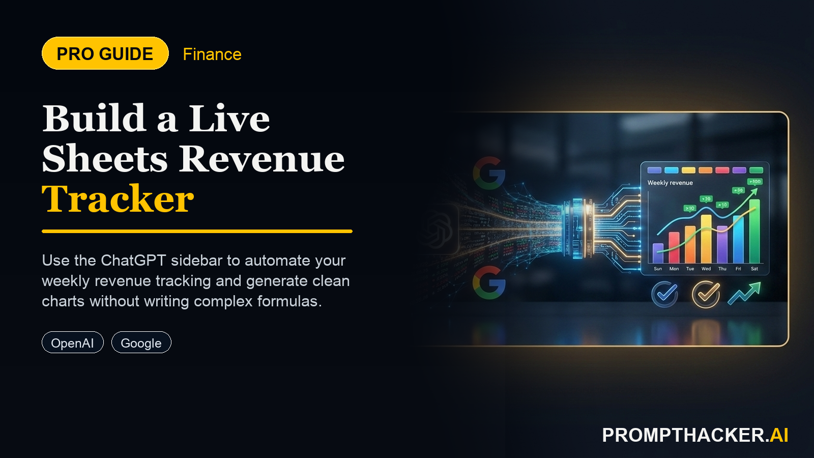 weekly revenue tracker chatgpt sheets sidebar