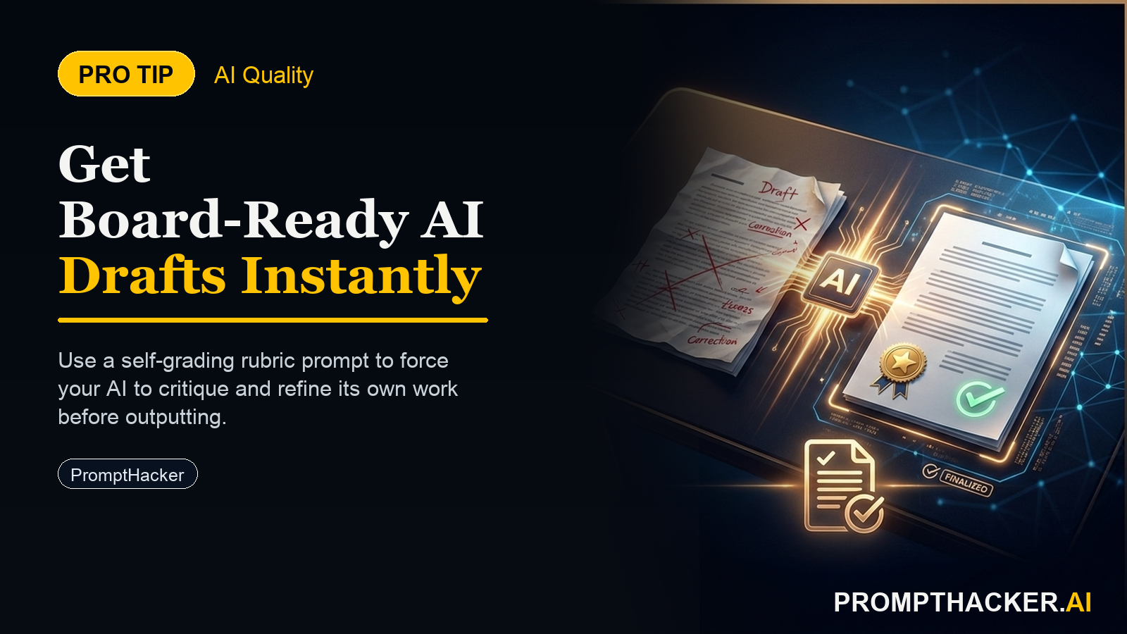 self grading rubric prompt ai quality