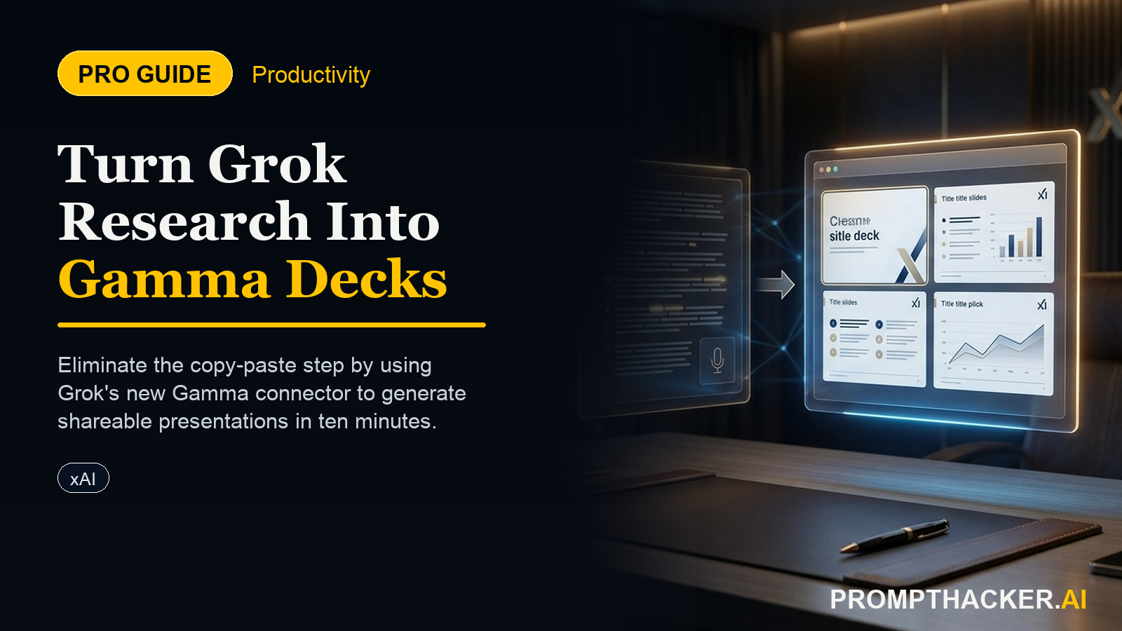 the grok to gamma deck turn any research session into a shar