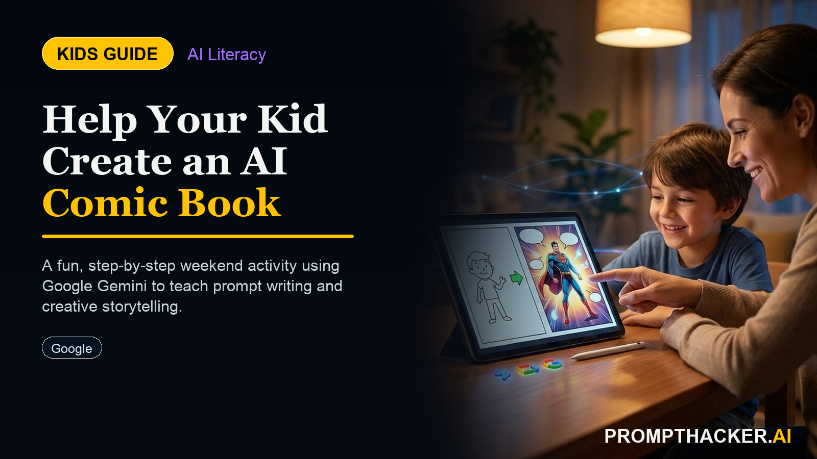 kids build ai illustrated comic gemini