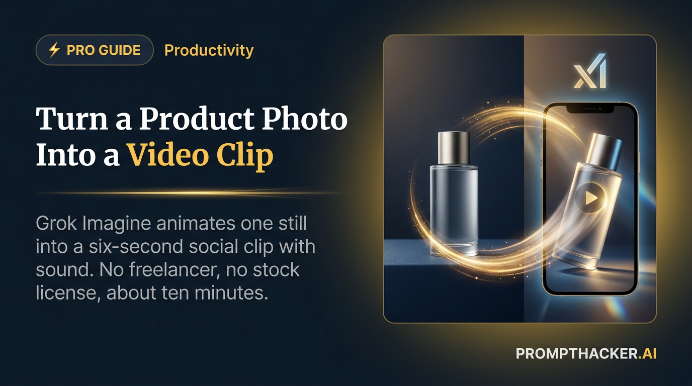 productivity gem grok imagine product video