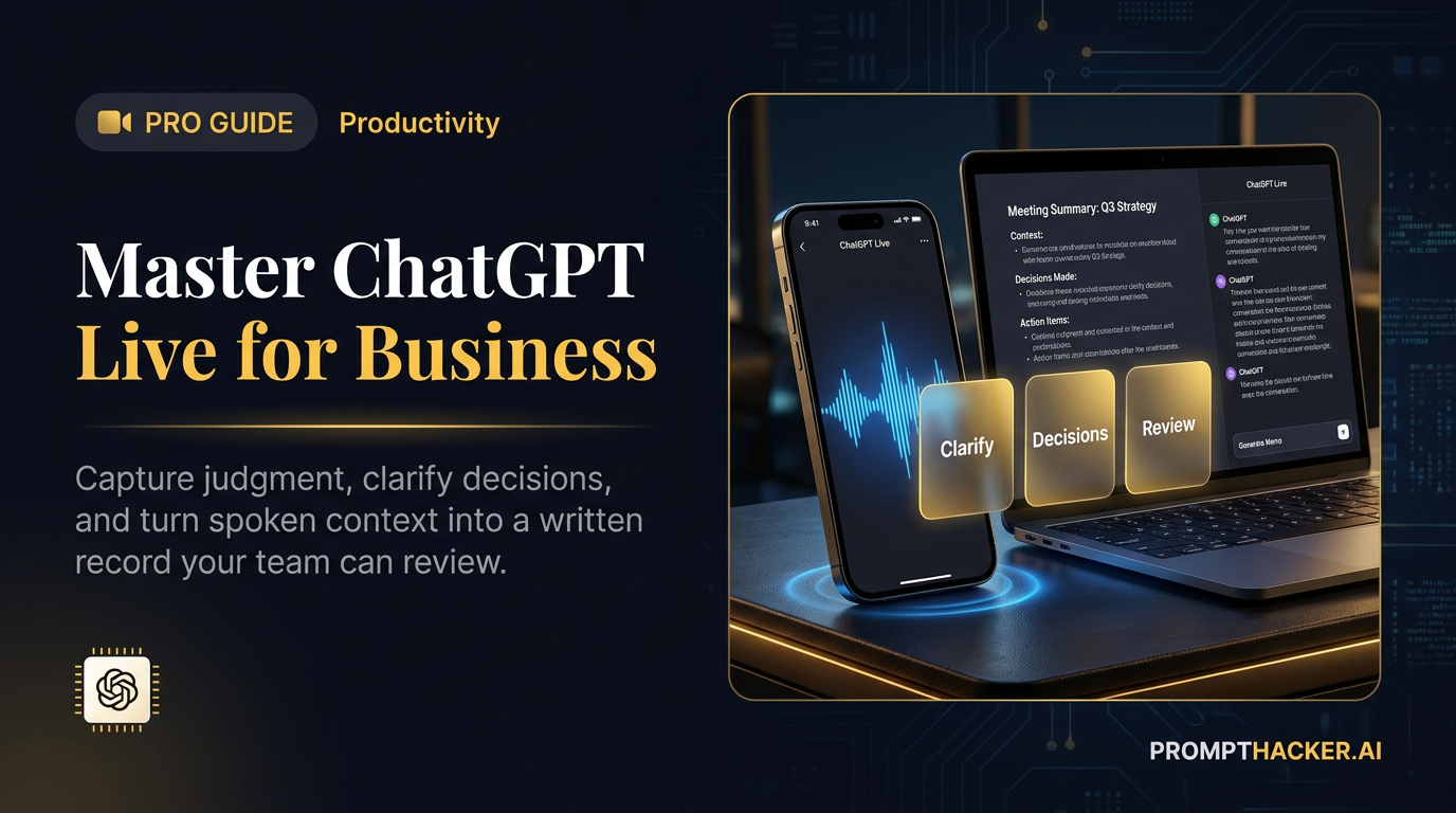 The ultimate guide to mastering ChatGPT Live for business use