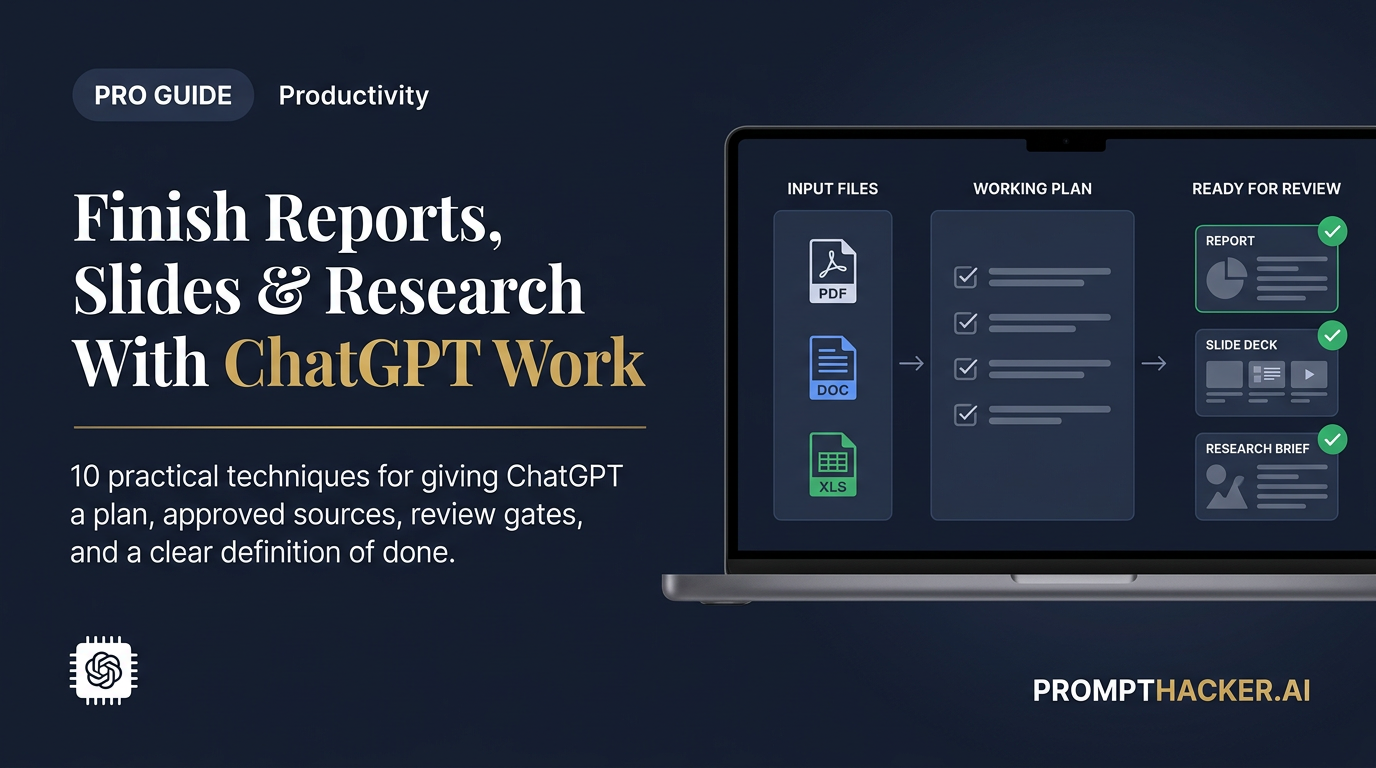 10 ChatGPT Work power tips that turn long tasks into finished business work