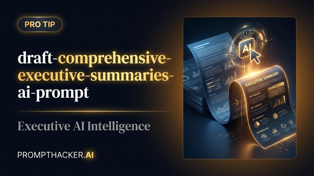 draft comprehensive executive summaries ai prompt