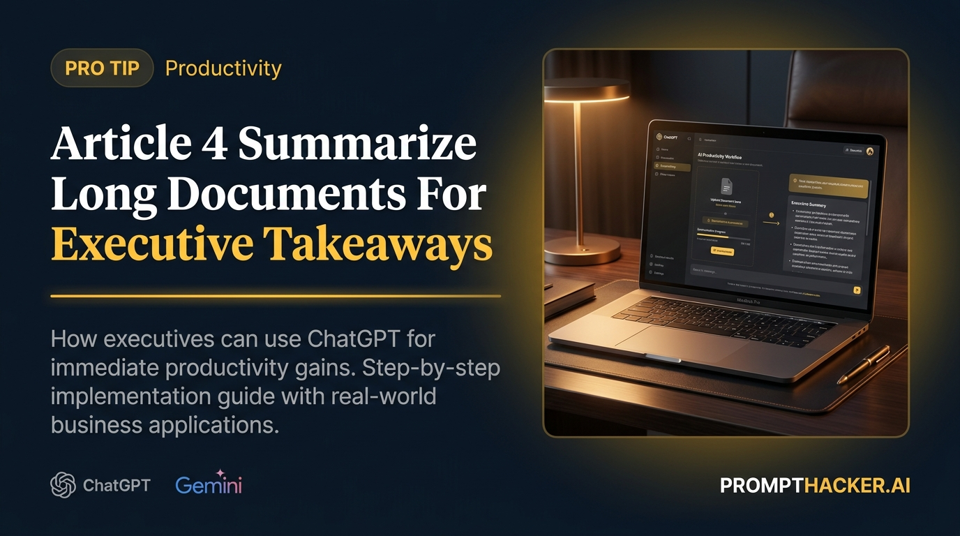 summarize long documents for executive takeaways