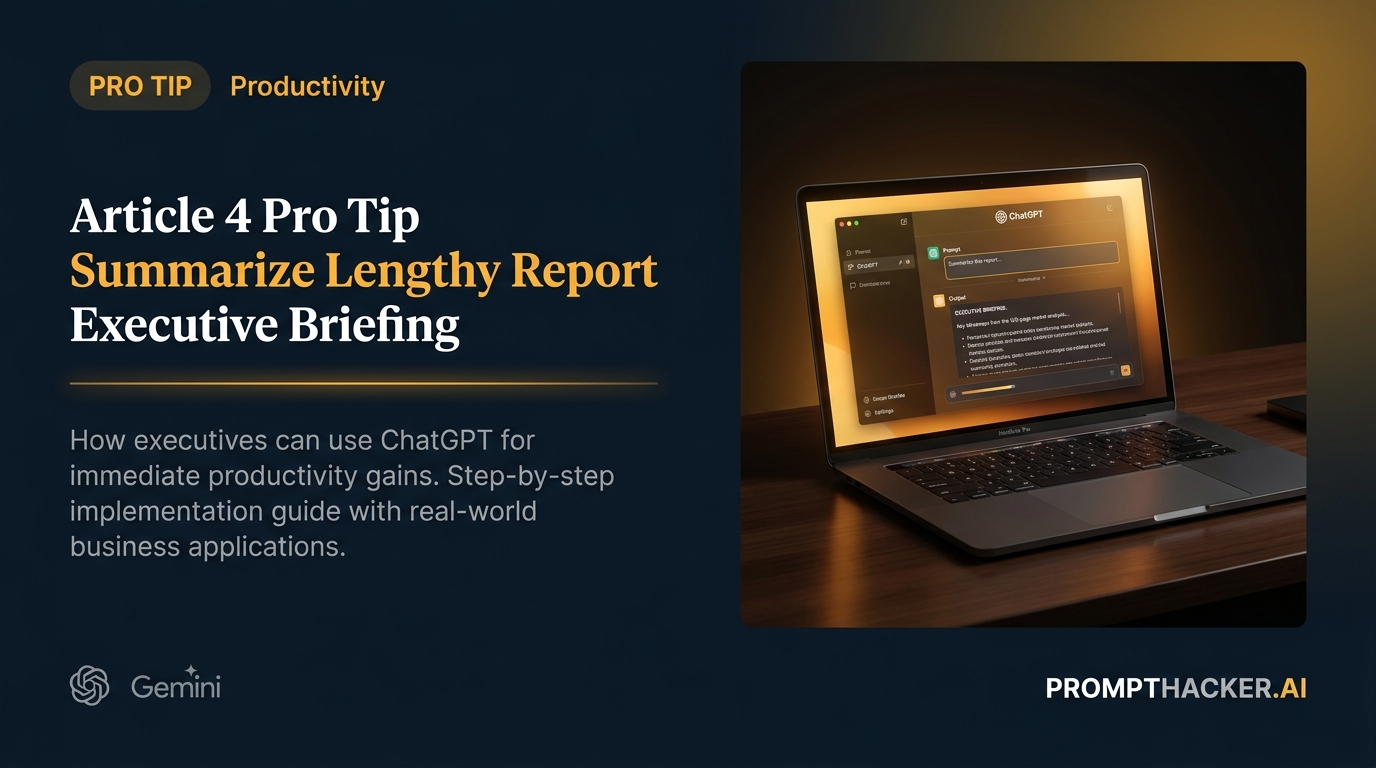 pro tip summarize lengthy report executive briefing