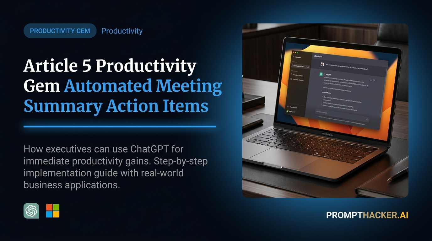 productivity gem automated meeting summary action items