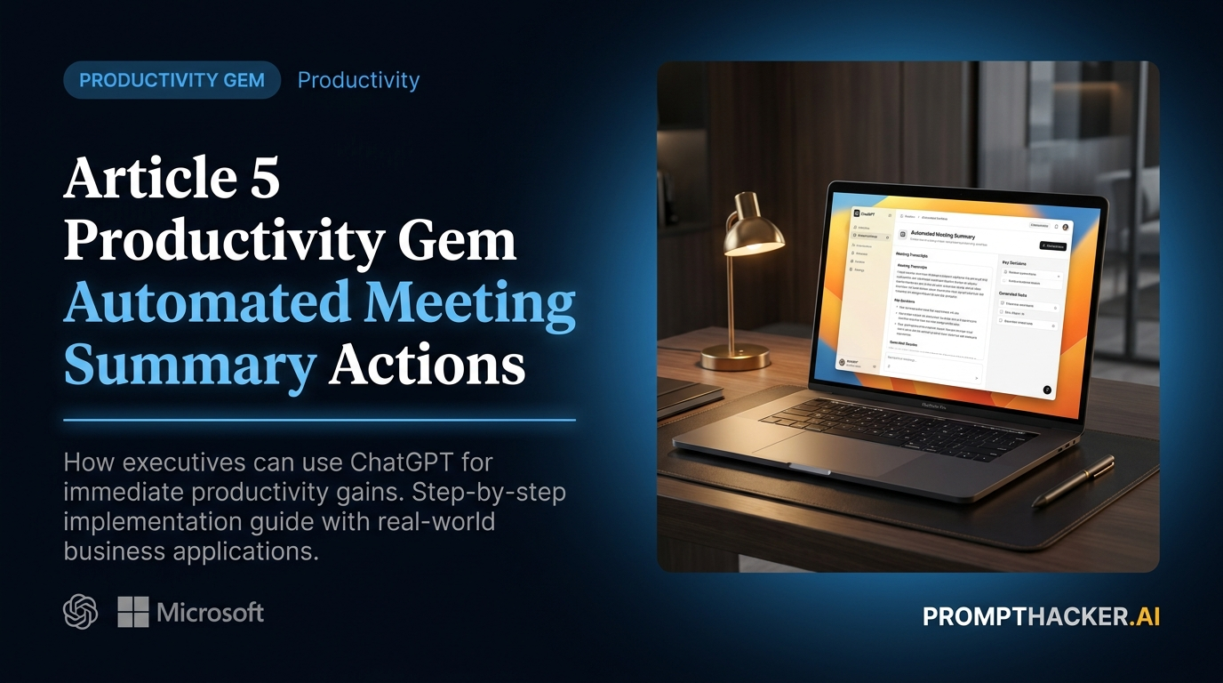 productivity gem automated meeting summary actions