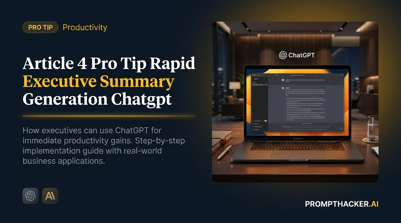 pro tip rapid executive summary generation chatgpt
