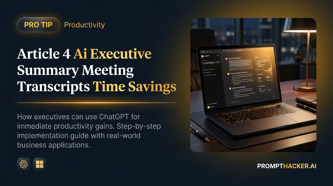 ai executive summary meeting transcripts time savings