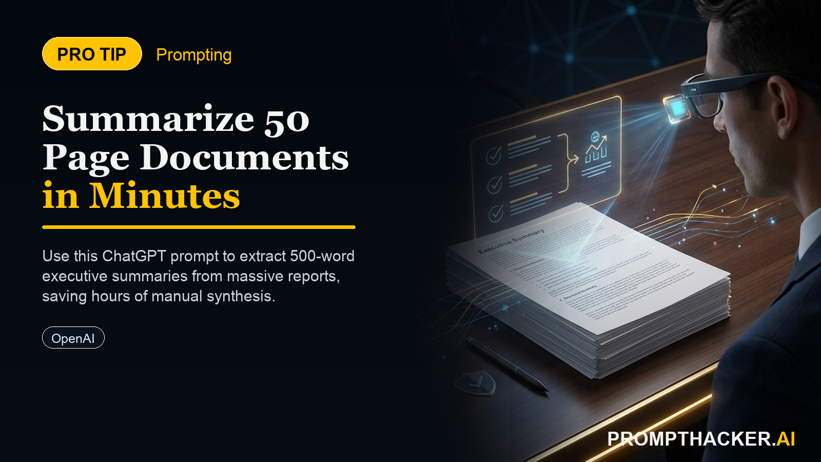 chatgpt executive summaries long documents
