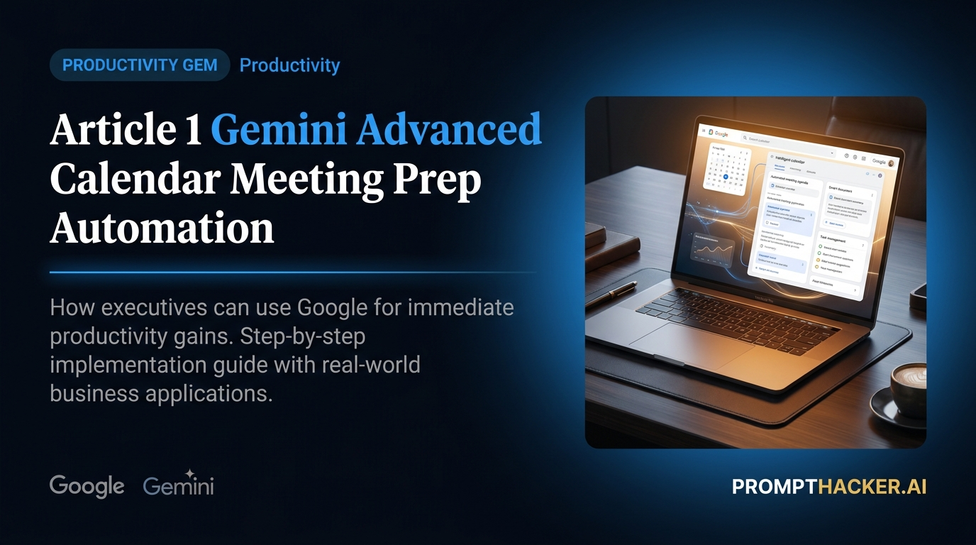 gemini advanced calendar meeting prep automation