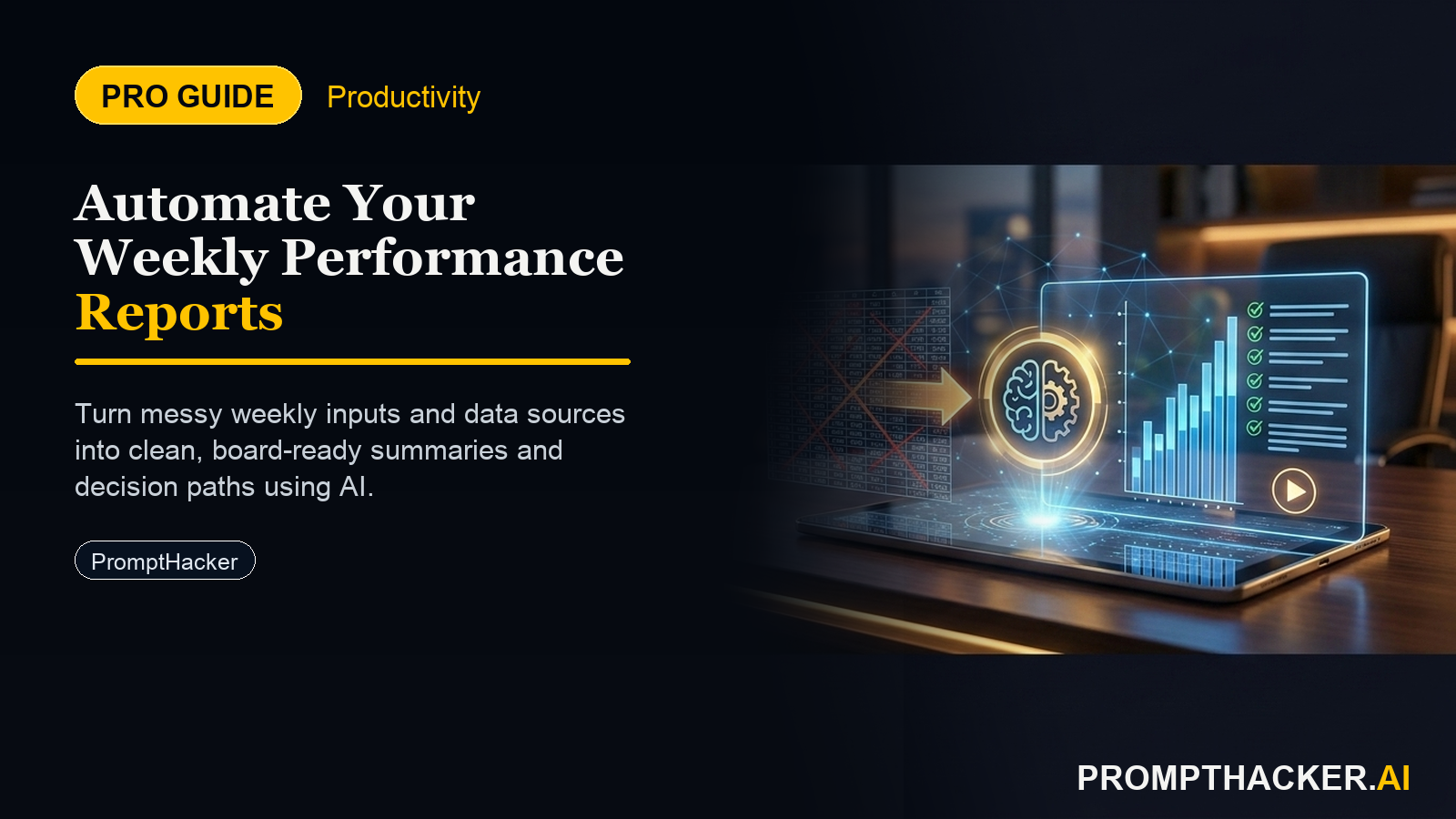 automated weekly performance report draft