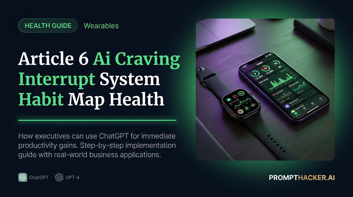 ai craving interrupt system habit map health issue 61