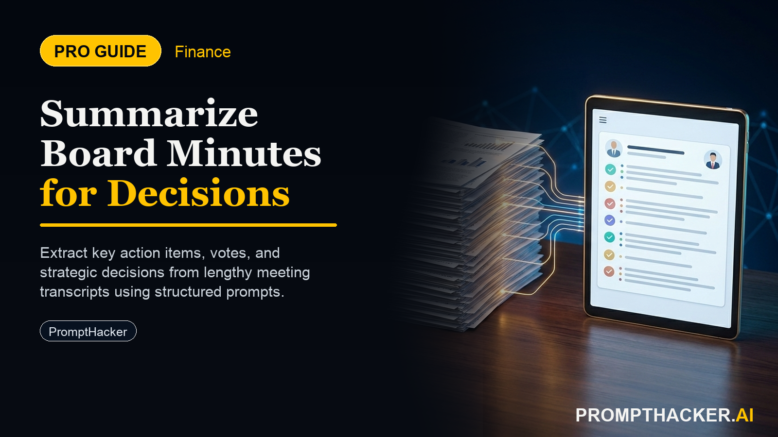 ai summarize board meeting minutes key decisions