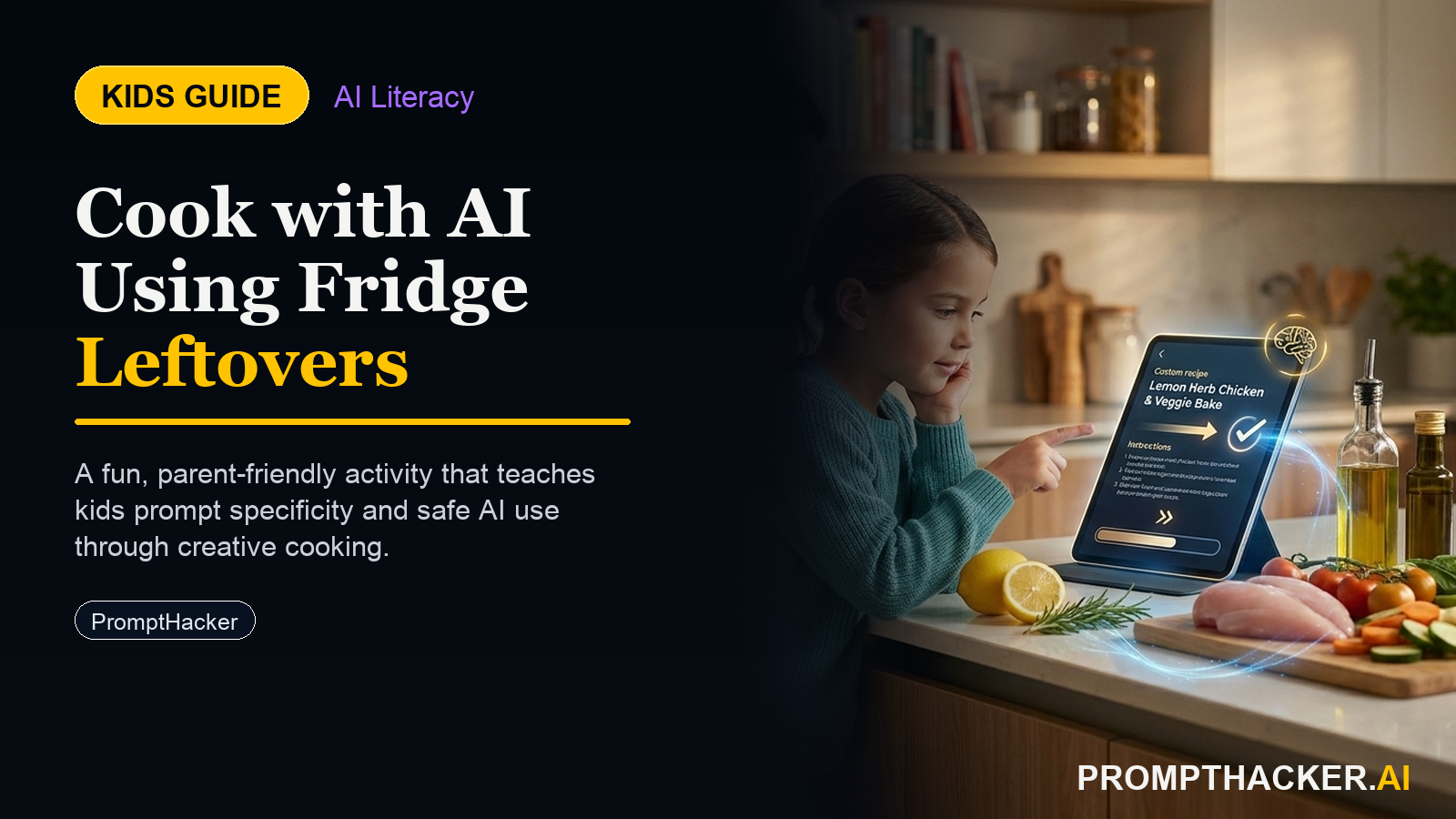 kids ai recipe challenge fridge ingredients