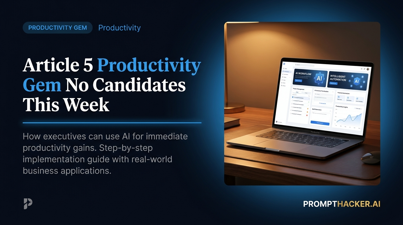 productivity gem no candidates this week