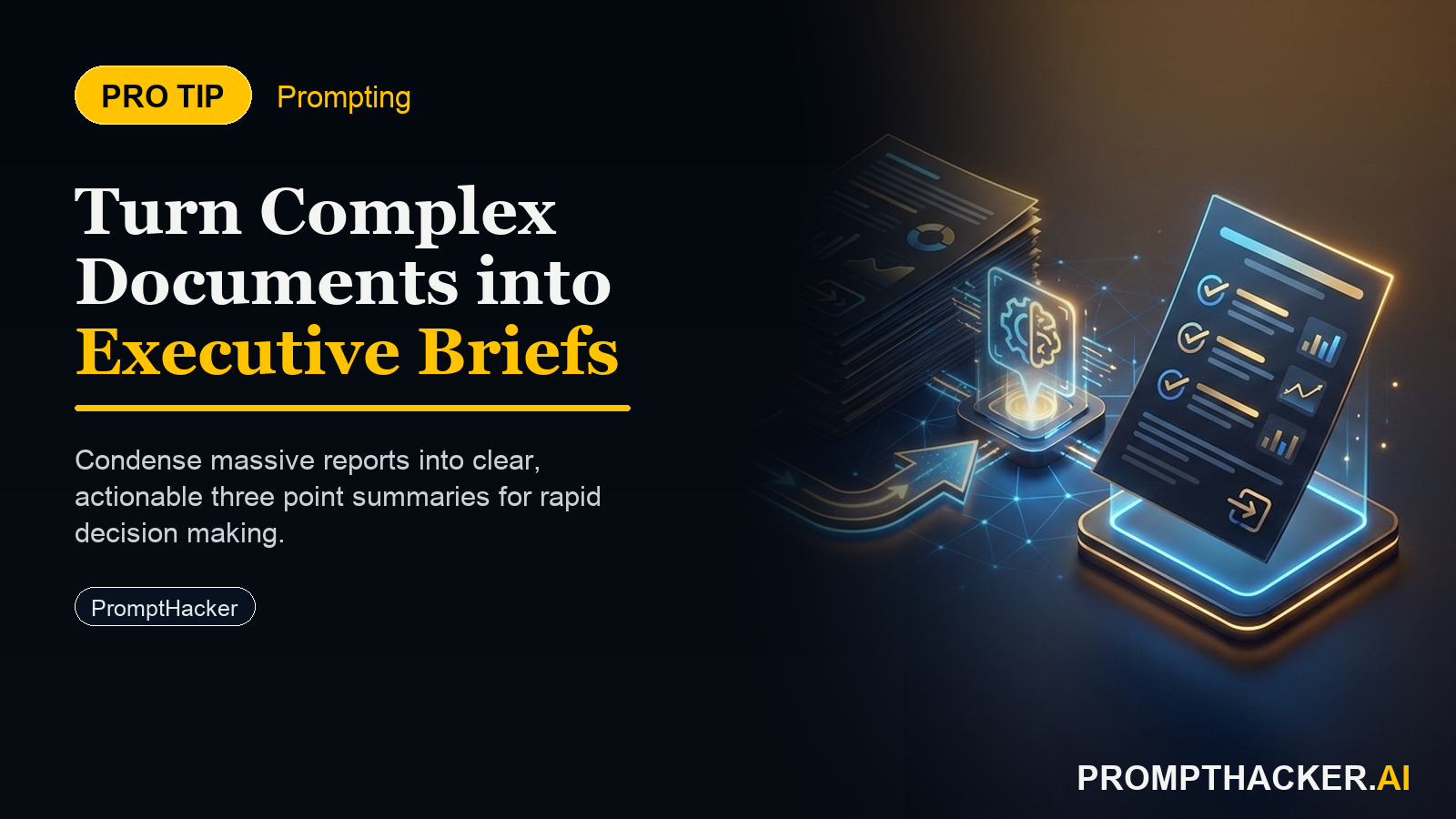ai executive brief summarization complex documents