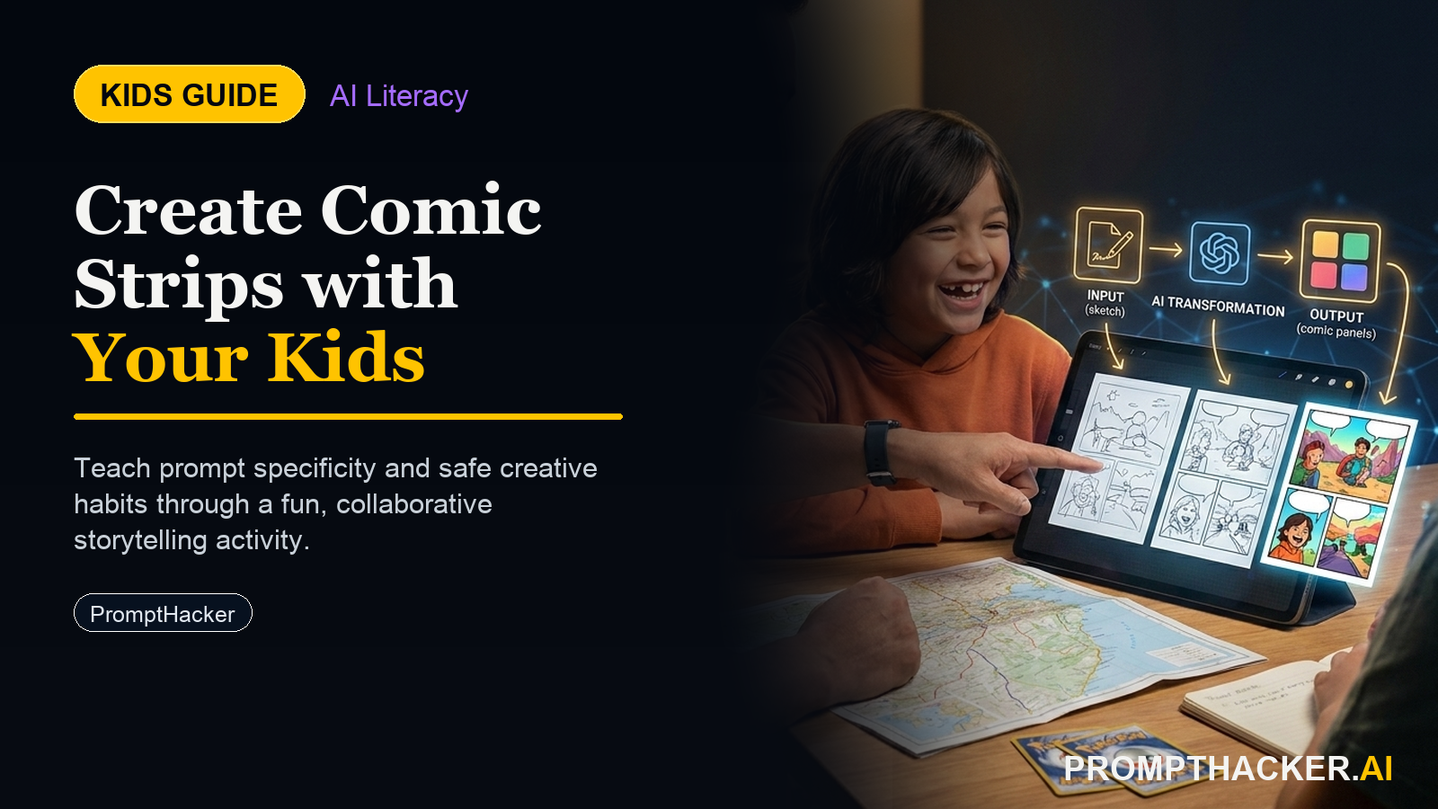 ai image tool create comic strip kids storytelling