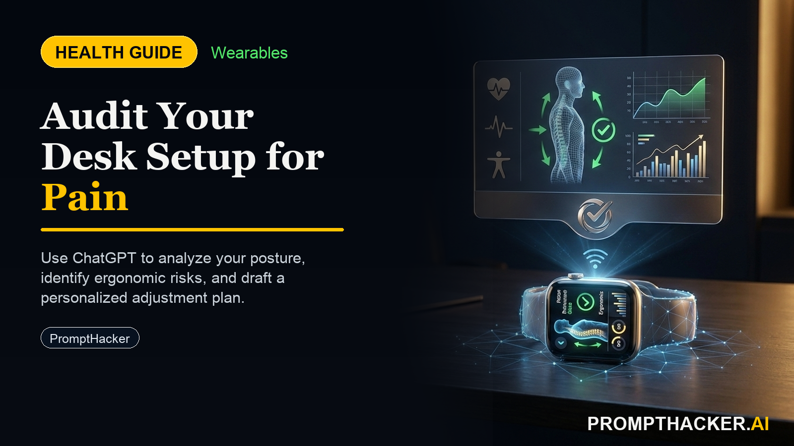 health tip ai desk setup pain audit ergonomics