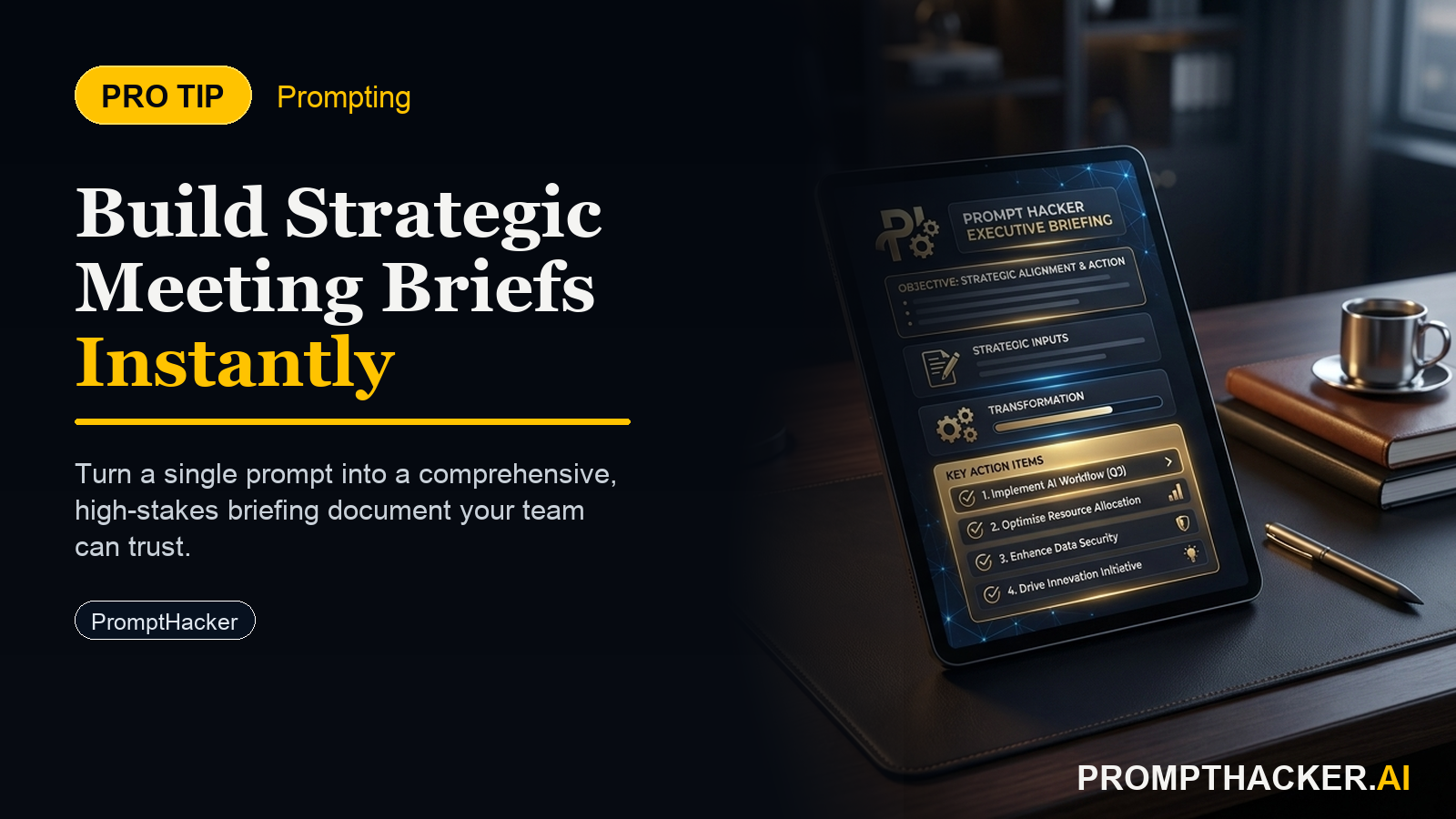 pro tip strategic meeting briefing generator