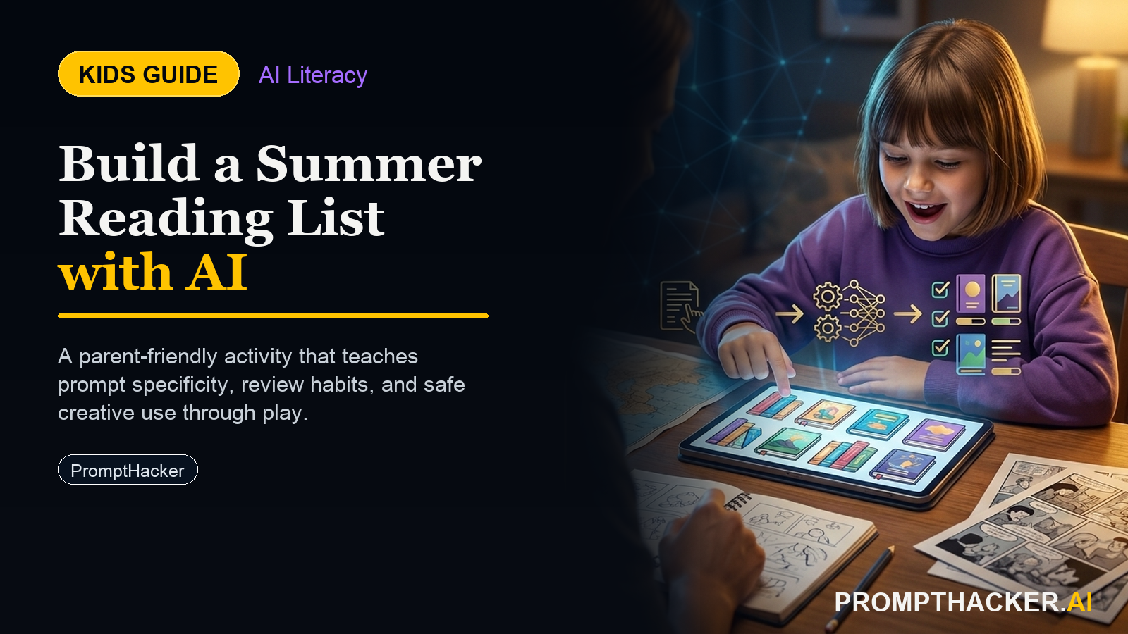 ai kids summer reading list generator