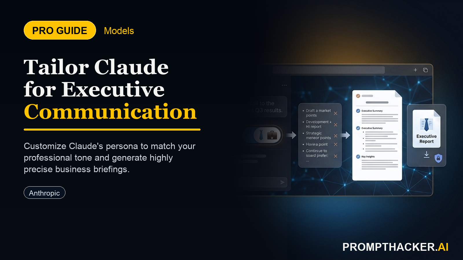 claude persona customization executive communication