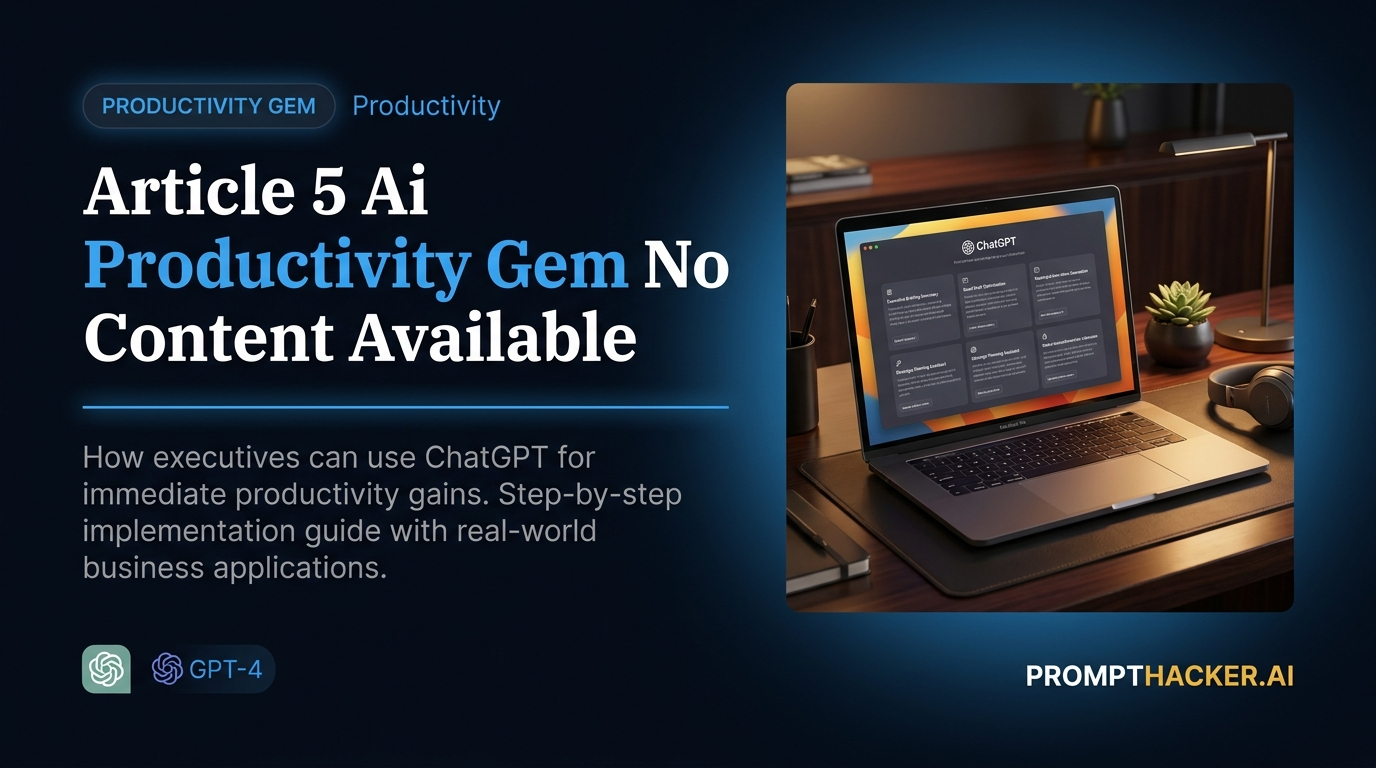 ai productivity gem no content available