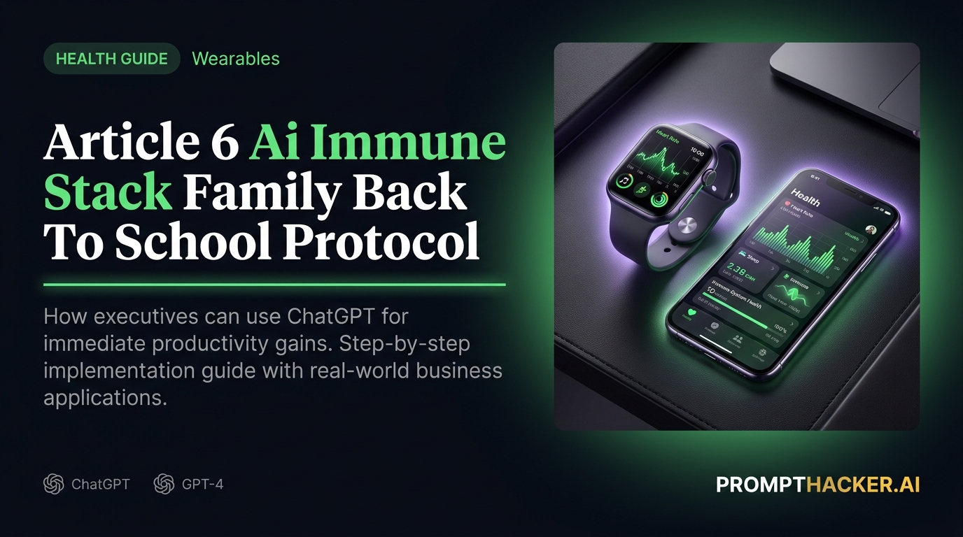 ai immune stack family back to school protocol