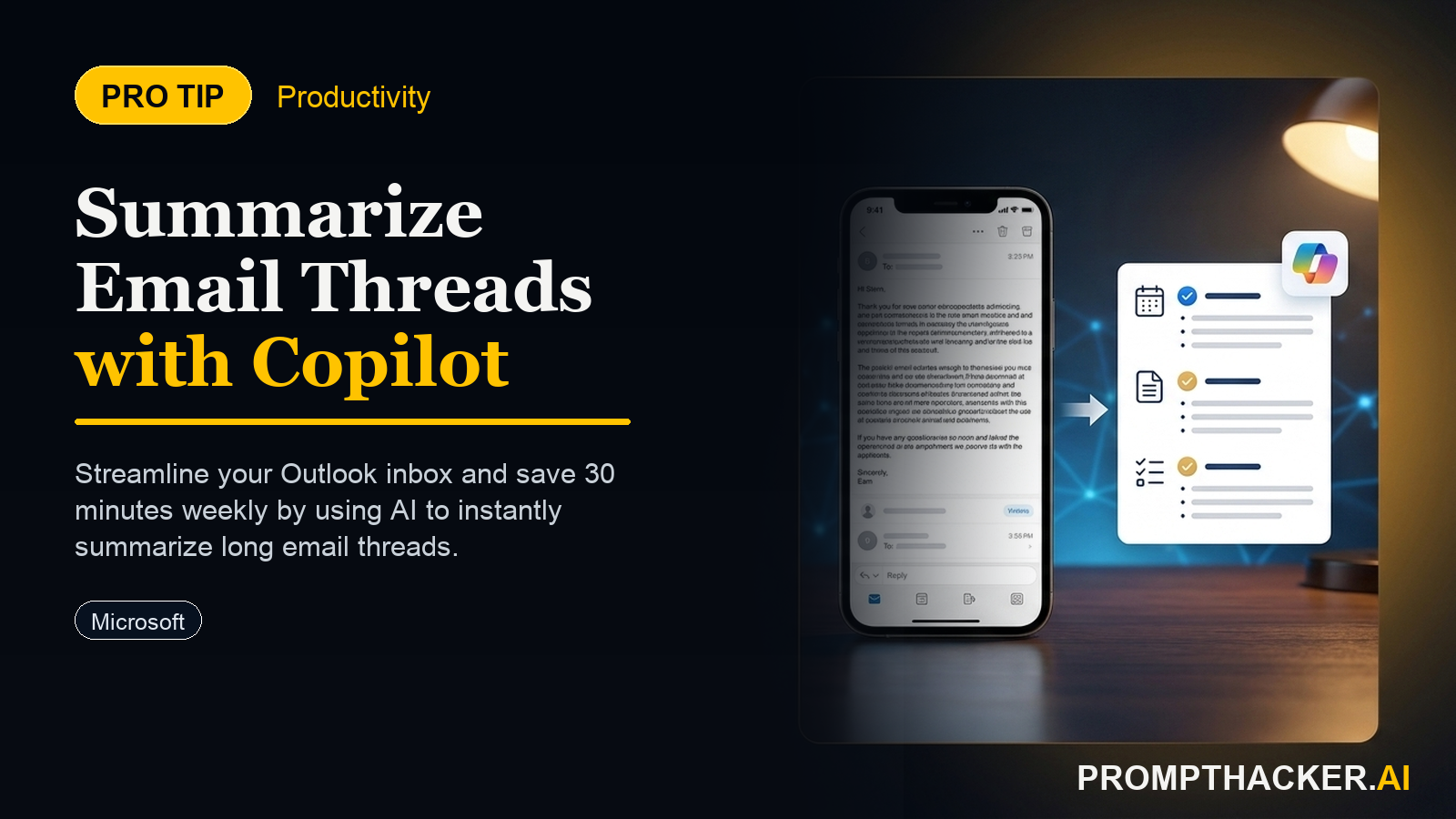 copilot outlook summarize email threads save time