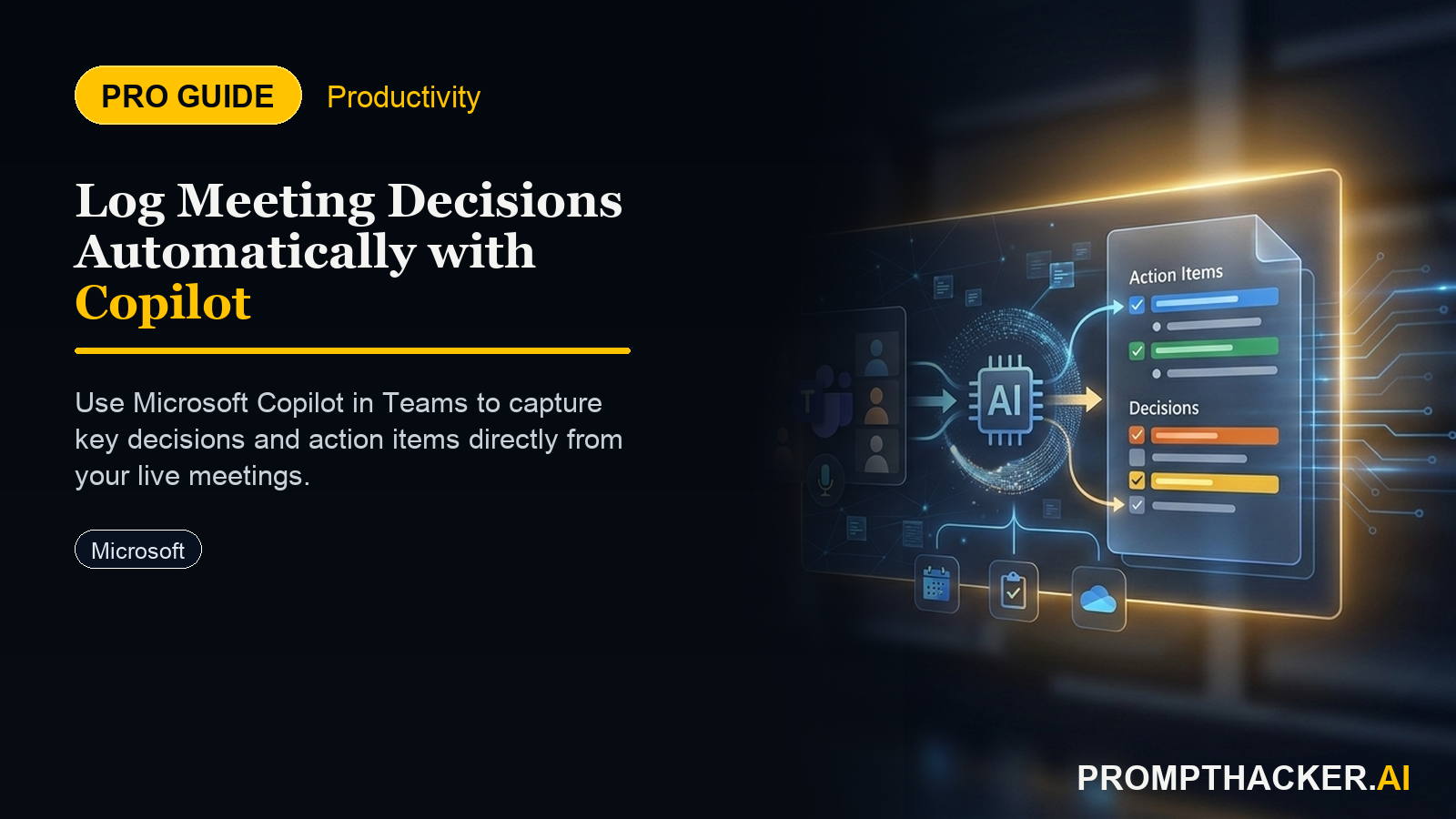 copilot teams automate meeting decision logging