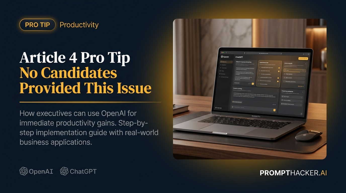pro tip no candidates provided this issue