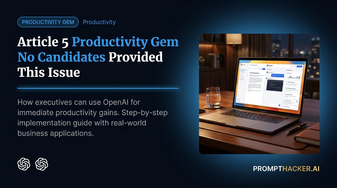 productivity gem no candidates provided this issue
