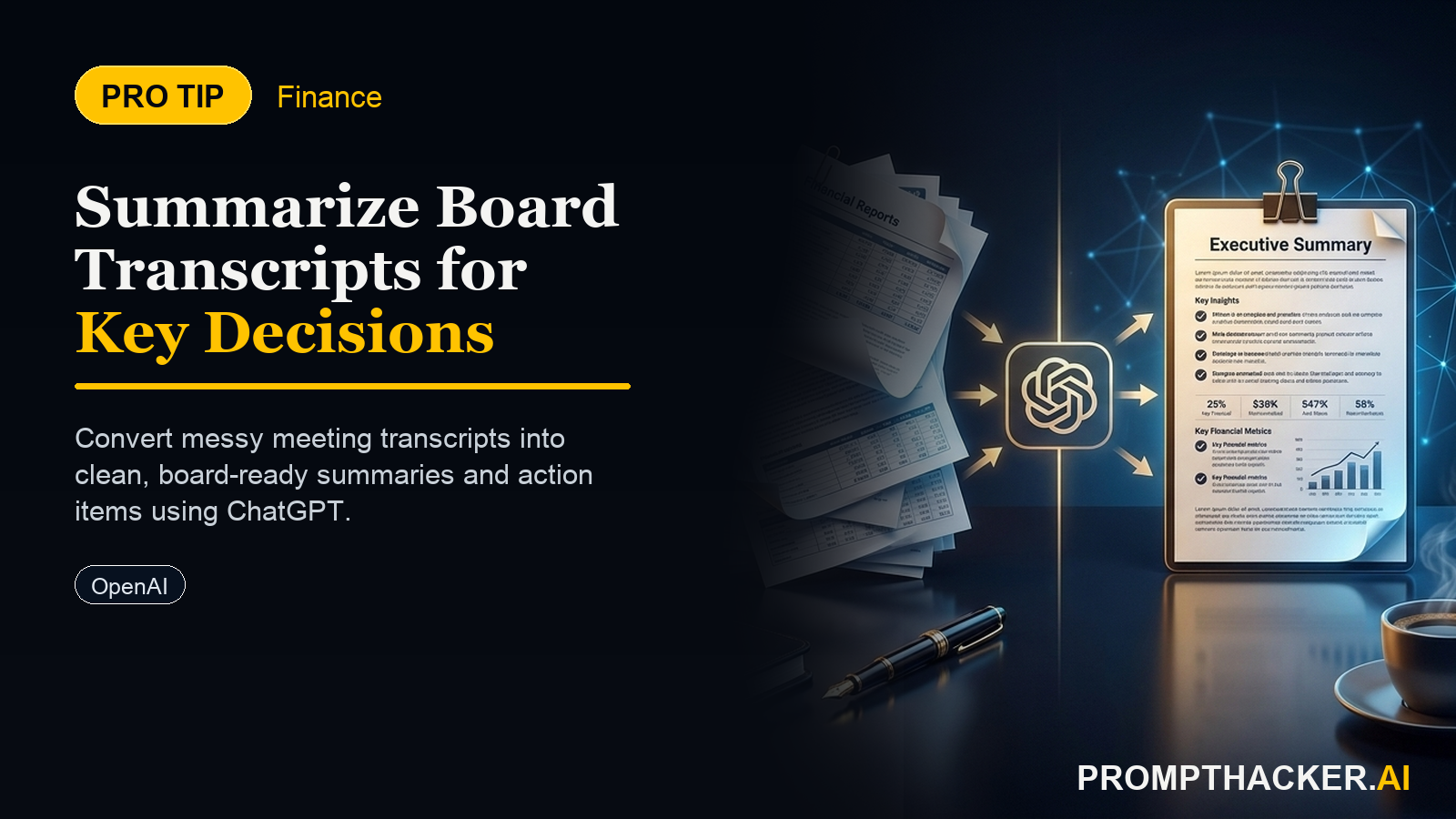 chatgpt board meeting transcript summary