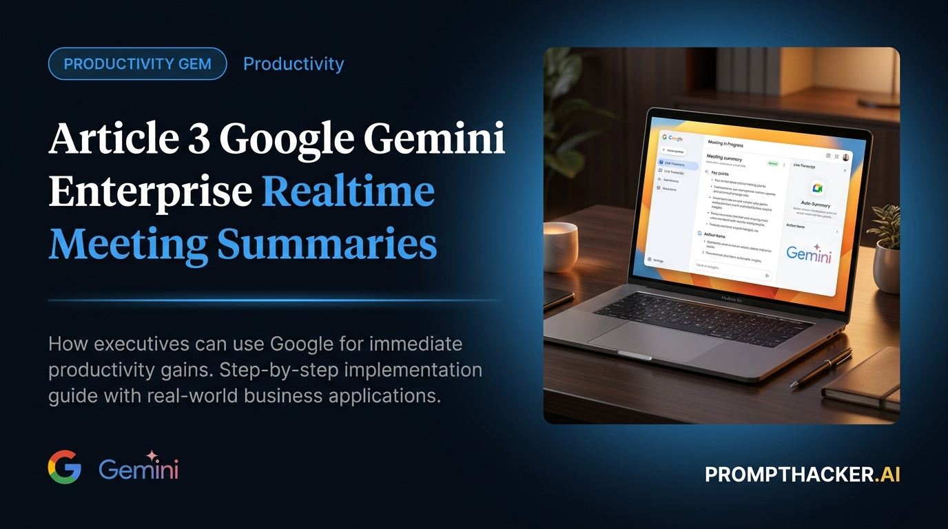 google gemini enterprise realtime meeting summaries