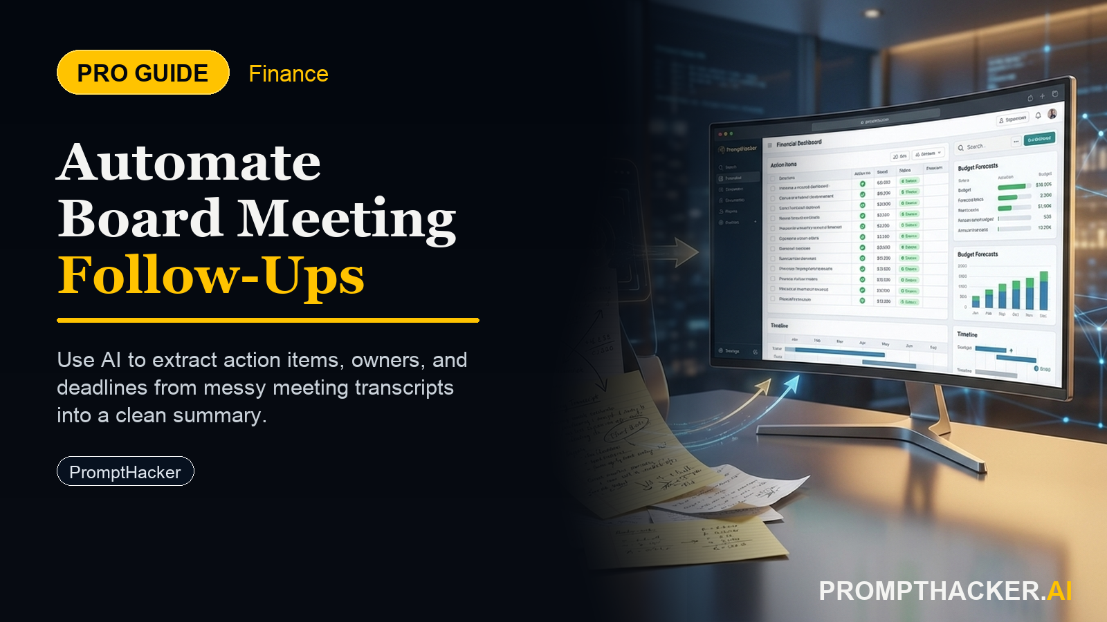 ai summarize board meeting minutes action items