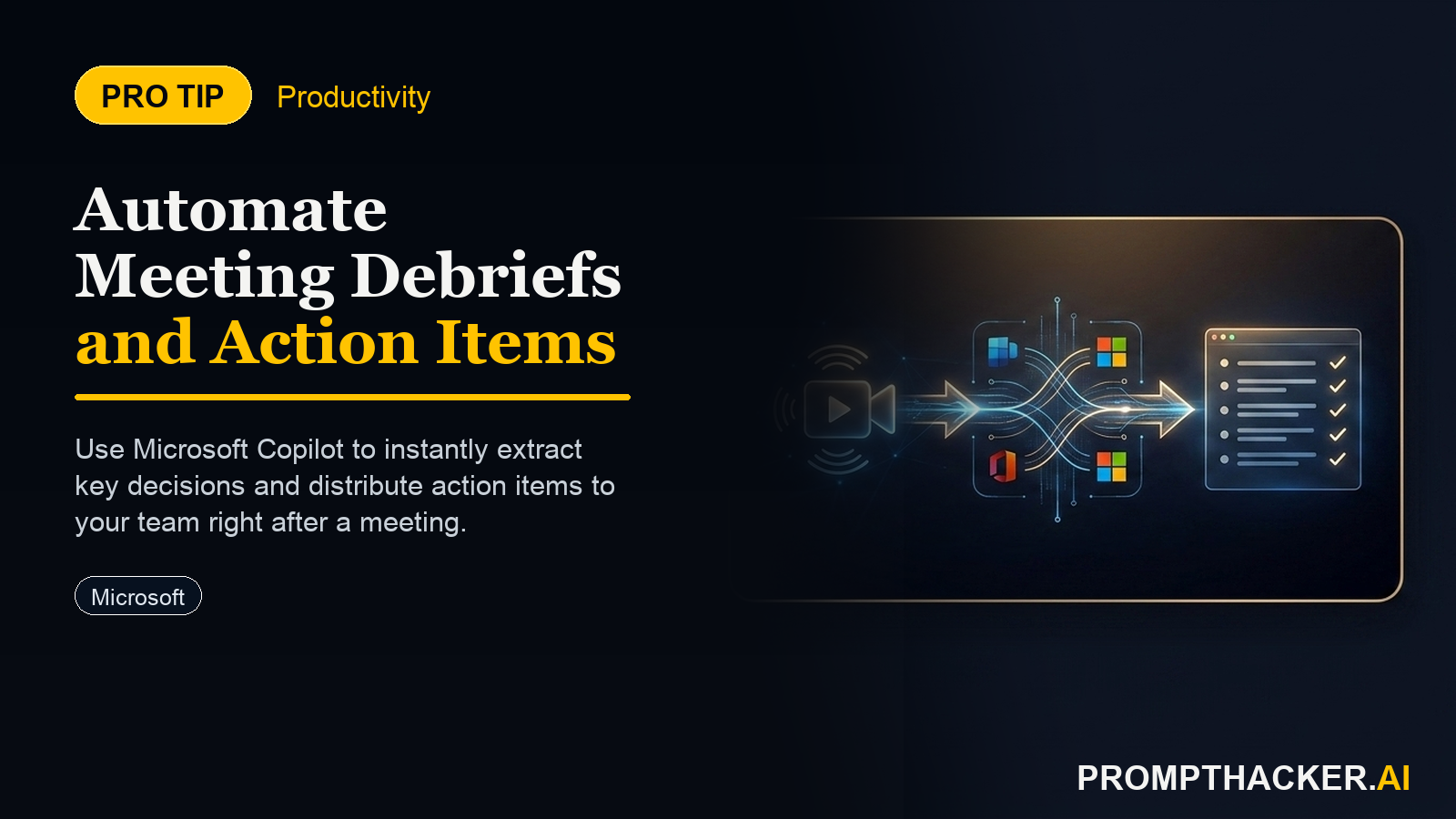 copilot automated meeting debrief action items